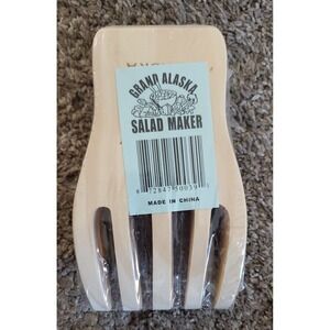 Wooden Bear Claws Salad Maker Forks Utensils Grand Alaska  6 x 4 NEW-Sealed